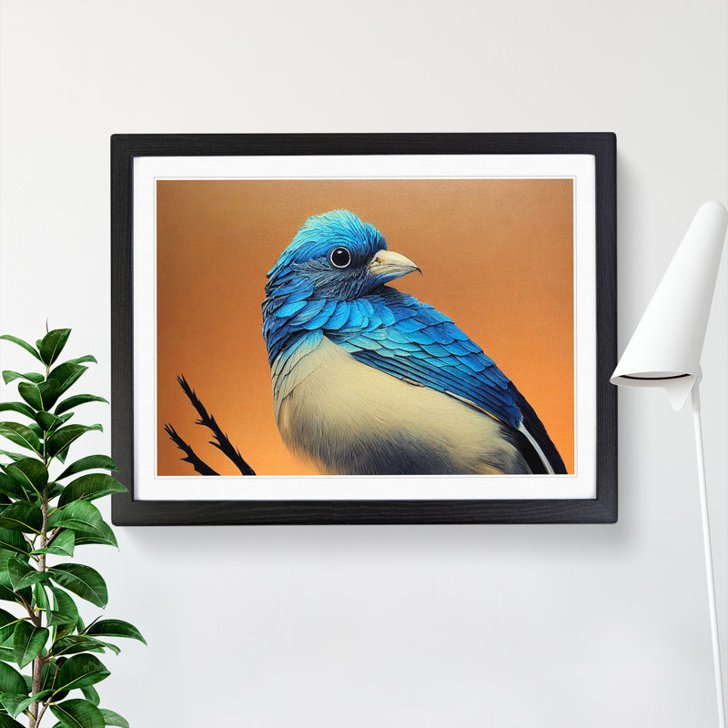 Breathtaking Bird - Single Picture Frame Print, Black Framed, 46cm H x 64cm W x 2cm D