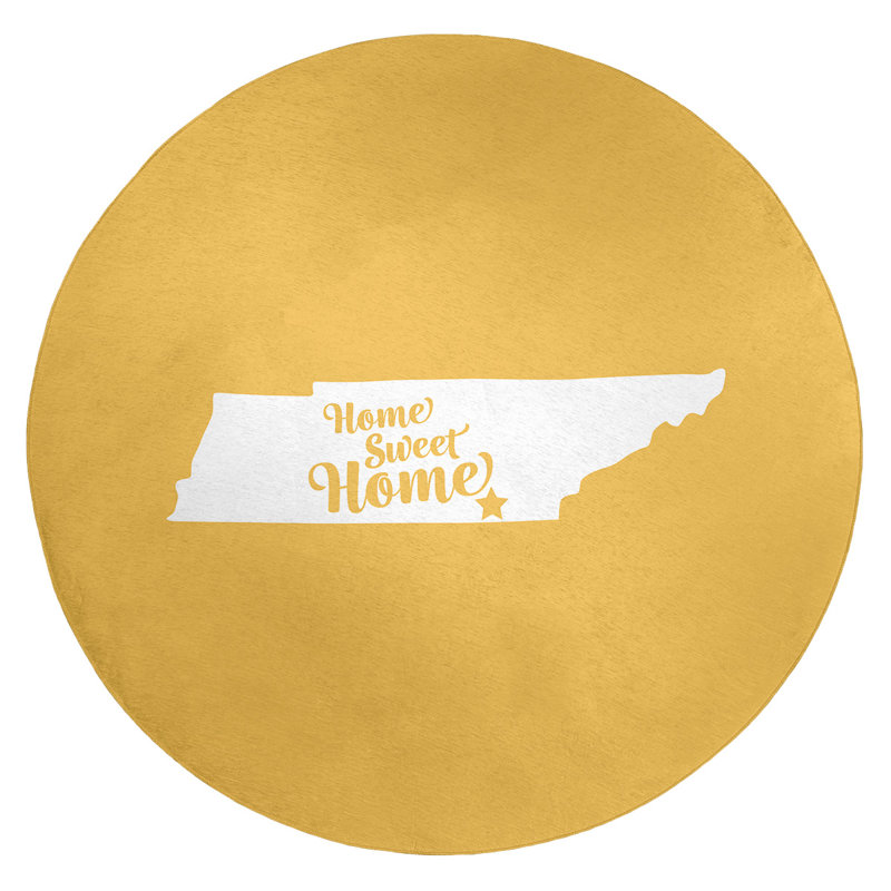 Tapis en poly-chenille chattanooga à la maison, Rond 5 pi