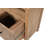 Solid Acacia Wood Tree Trunk 1-Drawer Filing Cabinet with Open Shelf