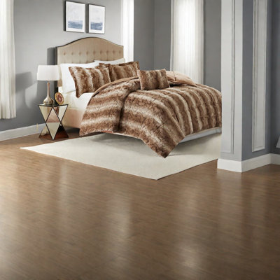 Ensembles de literie pour très grand lit luxueux, polyester de fausse fourrure, maison moderne douillette