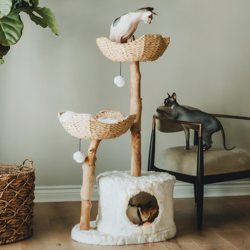 Seeman 45.5'' H Cat Tree, Alpine White