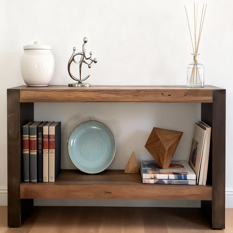 Console de style rétro en bois massif antique, H 33,4 po x l 78,7 po x P 15,7 po