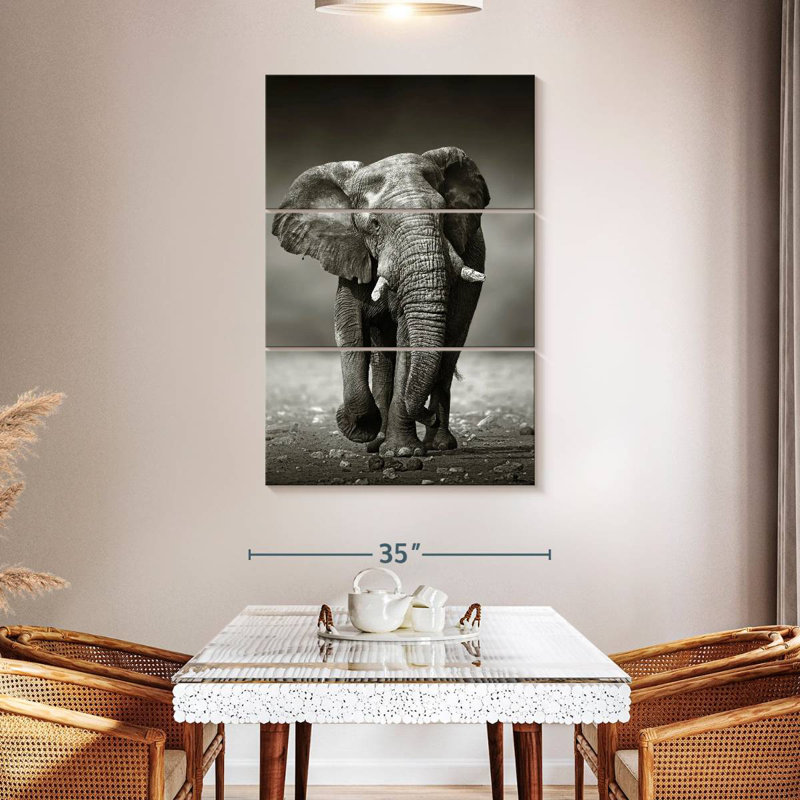 Brampt Namibian Elephant, 65" H x 42" W
