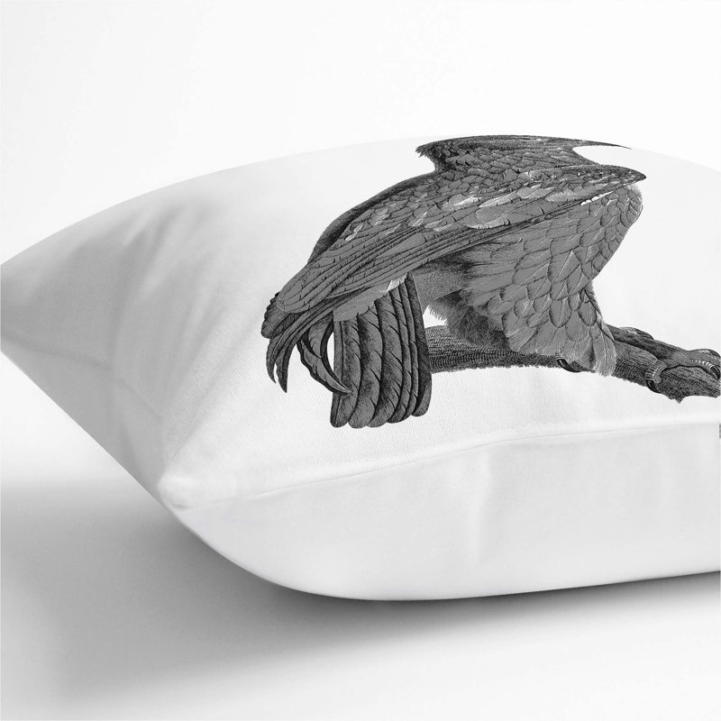 Square Throw Cushion, White, 55cm H x 55cm W x 20cm D