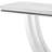 Durante White And Chrome Sofa Table With Pedestal Base