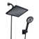 Adjustable 12" Rectangular High Pressure Dual Shower Head with 6-Spray Handheld Shower