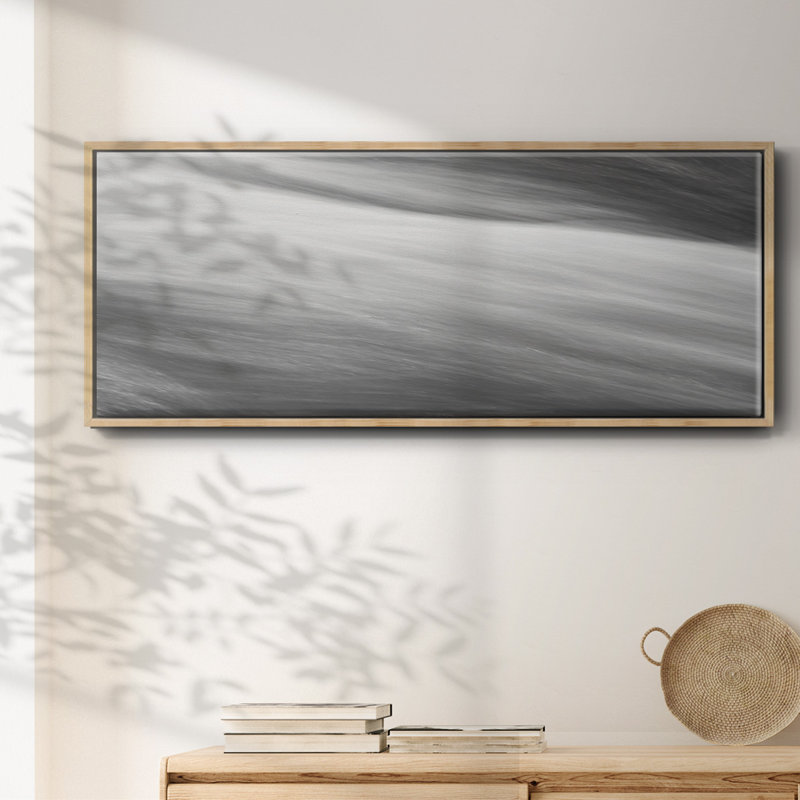 Panneau noir et blanc VI - Toile avec cadre, H 12 po x l 30 po