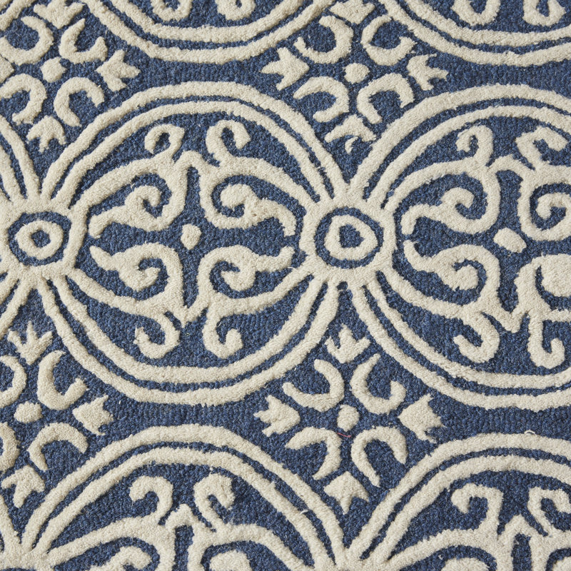 Sadik Hand Tufted Wool Geometric Rug, Rectangle 8' x 10'