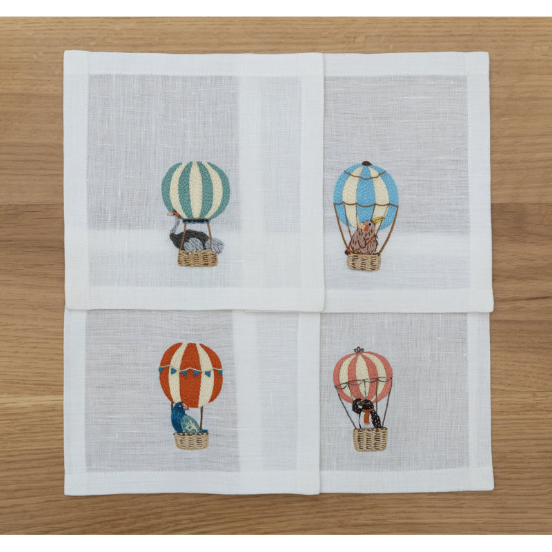 Balloon Safari Cocktail Napkins 6x6 Inch