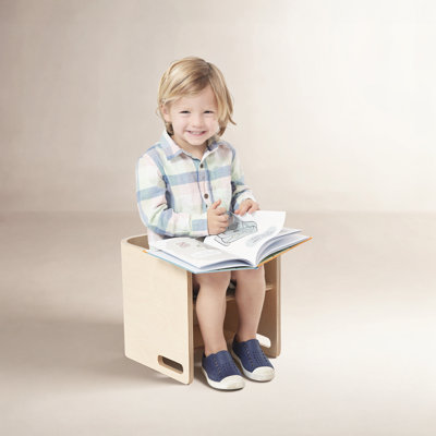 ECR4Kids Bentwood Multipurpose Cube Chair, Kids Furniture
