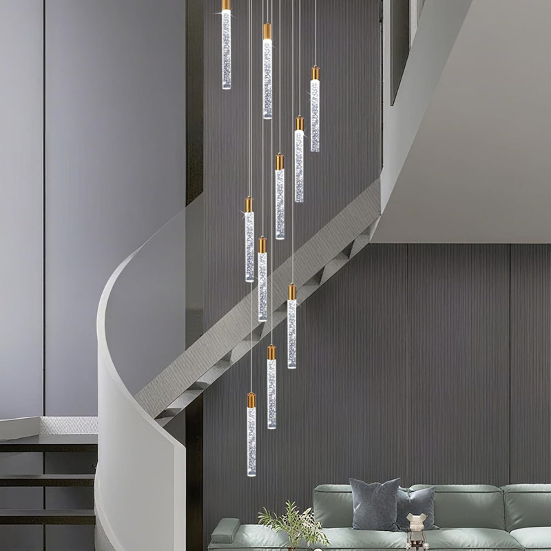 Elivia 10 - Light Modern Dimmable LED Large Staircase Cluster Pendant Light Chandelier