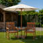 Rydal 2 Seater Wooden Love Seat & 2.7m Cream Parasol Set