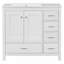Meuble-lavabo blanc 36 po avec lavabo en céramique, conception compacte pour petits espaces, solution de rangement durable et élégante