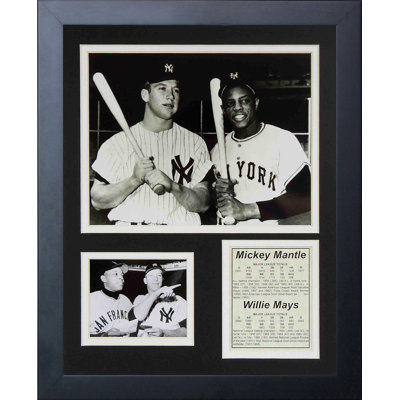 Mickey Mantle and Willie Mays, souvenirs encadrés