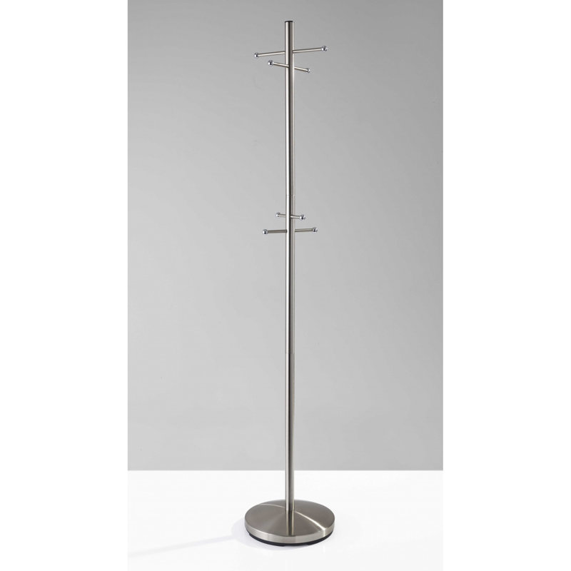 Ickenham 67" Brushed Steel Coat Rack