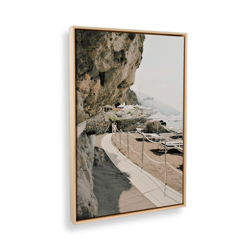 Impression sur toile Beachfront Serenity, Cadre américain en érable flottant, H 18,75 po x l 12,75 po x P 1,75 po