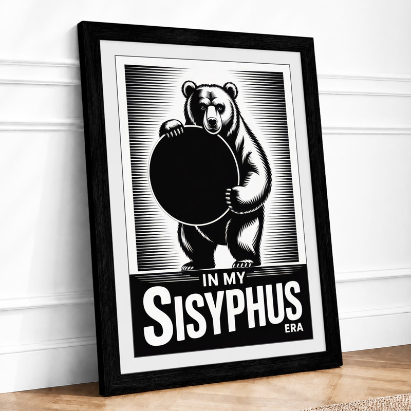 In My Sisyphus Expressionism - Framed Print, Black, A3 - 42.0 x 29.7 cm