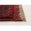 Tapis de zone en laine rouge 3 pi 4 po x 4 pi 11 po one-of-kind à la main-noué la 2010 esari turque Allaina