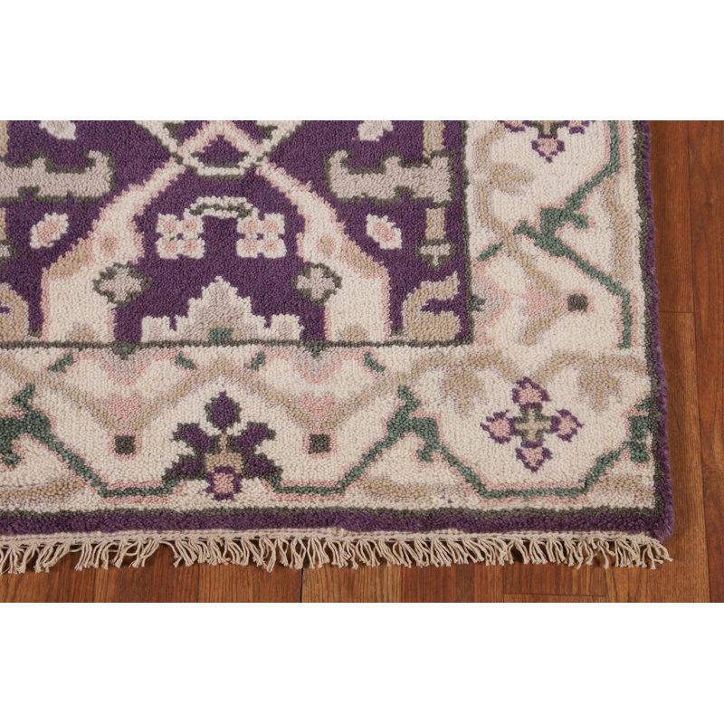 Tapis indien mauve Oushak 3 x 8