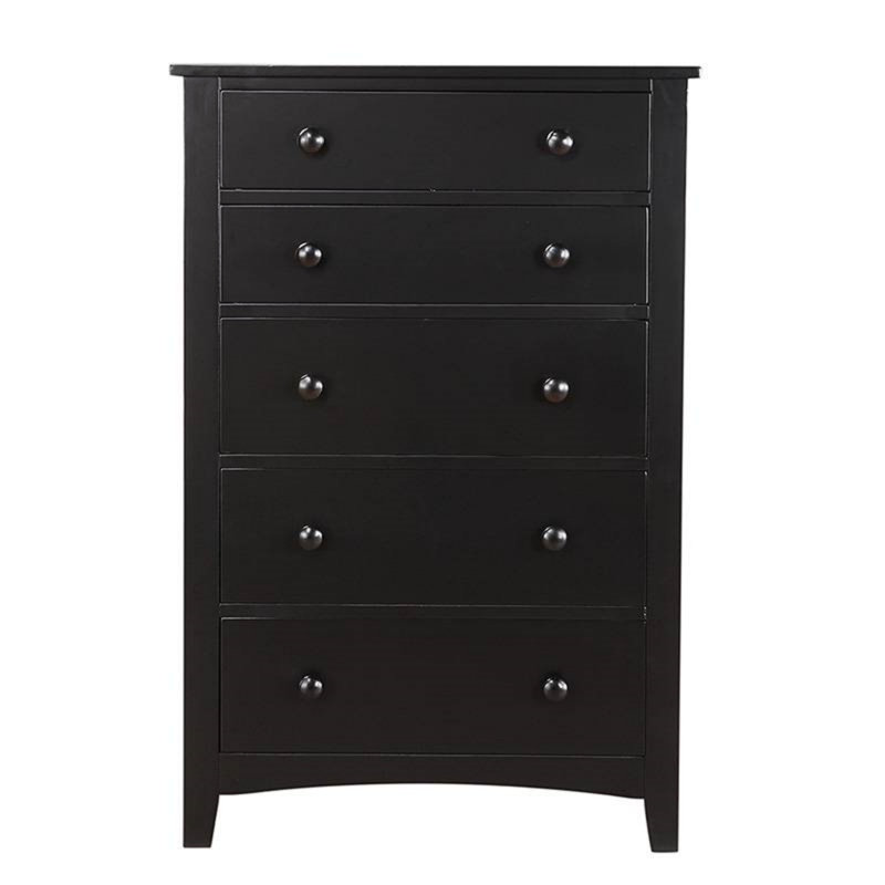 Commode 1 pièce 1 tiroir 5 pièces, Noir