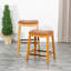 Tabouret de bar 30 po avec siège de selle en cuir souple - Finition collée élégante et pratique-427423111-427423110-427423109