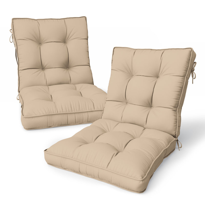 Coussins de chaise d'extérieur et de patio 5 po Wynee, 2, Sable