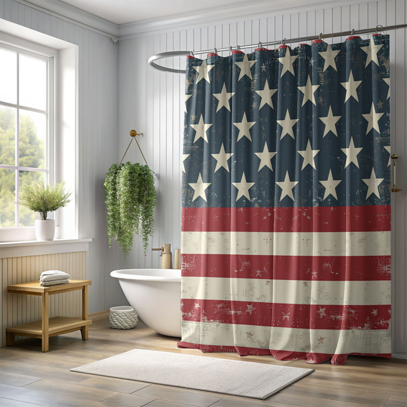 États-Unis - Rideau de douche Premium, H 74 po x l 71 po