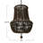 Draped Wood Bead Chandelier-8442601