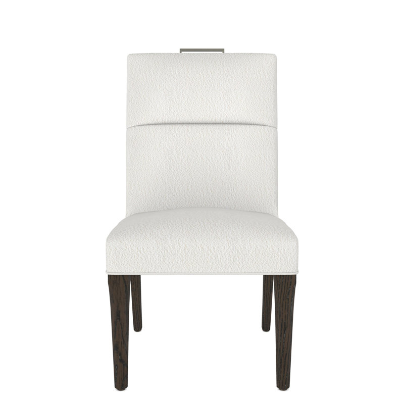 Thom Filicia Home Fabric Tight Back Side Chair, Havana, Kempsey Sheepskin