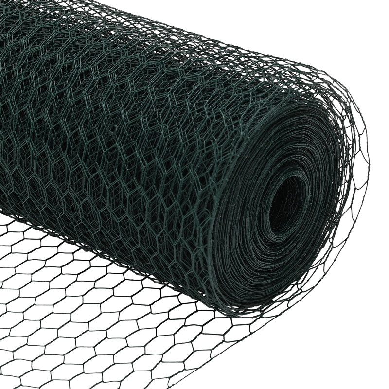 Hexagon Fence Steel, Green, 80cm H x 1000cm W