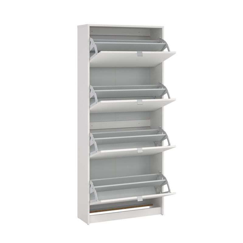 Aula 24 Pair Shoe Storage Cabinet, White