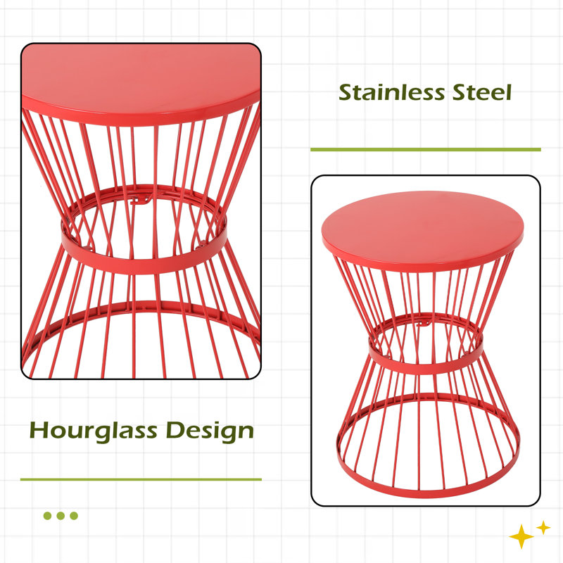 TABLE D'APPOINT 16 po, Rouge