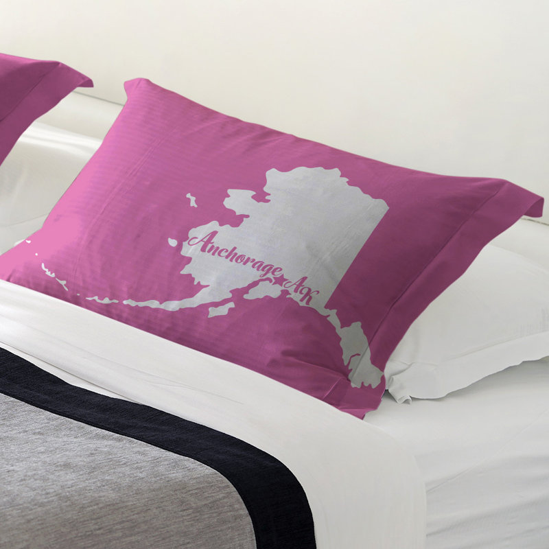Pillow Sham, King, Polyester, Pink