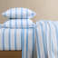 Ensemble de draps en coton percale Lacost, literie rafraîchissante et respirante, drap-housse à poche profonde, gris géo-132542922-112987733