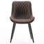 Chaise d'appoint moderne en similicuir avec pieds en métal-1079124971