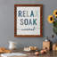 Relax Soak Unwind - cadre photo, art textuel sur toile-231070116-231070125