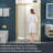 44"-48" W X 70" H Tri-Fold Framed Rectangle Sliding Shower Door Extra-Large Walk-In Space With 1/4" Clear Tempered Glass