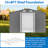 10x8 Ft Metal Foundation Outdoor Shed With Lockable - Protected, All Weather, Gray, Lawn Feature Rain And Snow , For Garden, Lawn, Gray-118112012-118112015
