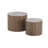 Wood Round coffee table Set-691686733