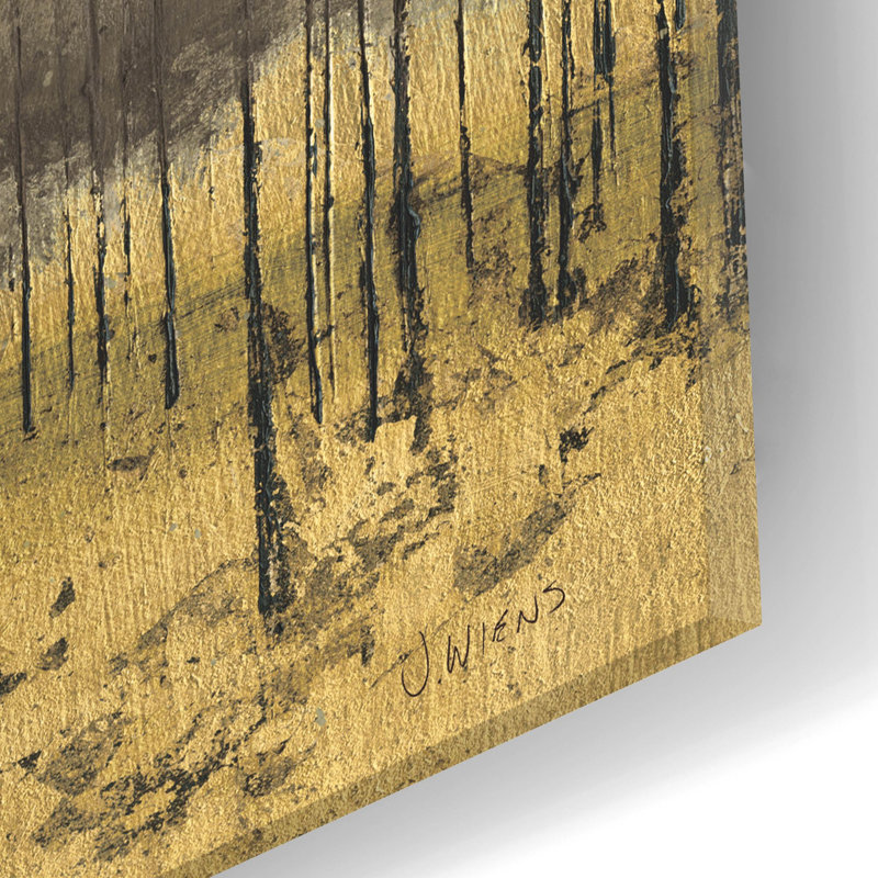 «Golden Trees Taupe 3» par James Wiens, art mural en verre acrylique