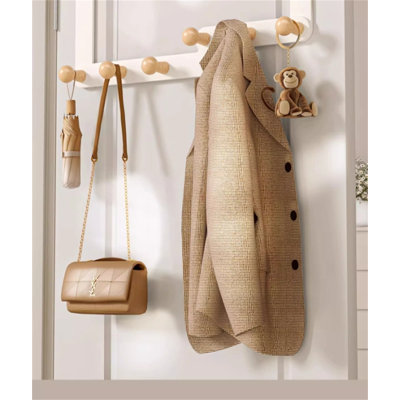 Iron & Wood Over-The-Door Hook Rack