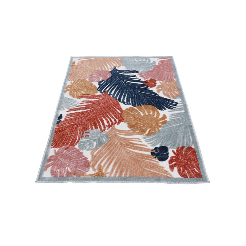 Deja Round Multicolored Indoor / Outdoor Rug, Rectangle 80 x 150cm