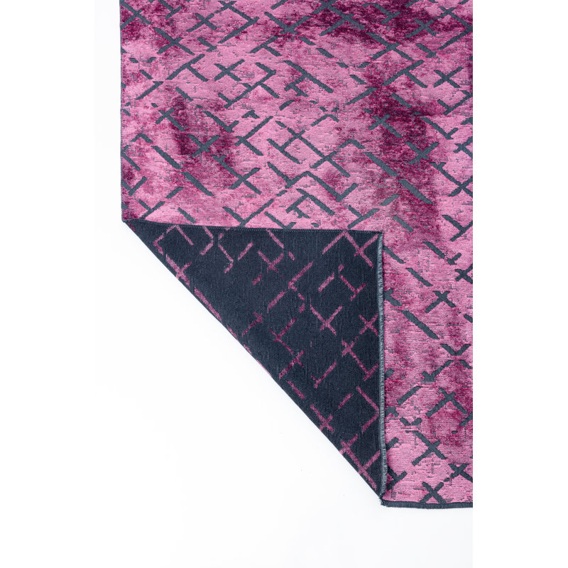 Rapture Pink/Gray Luxury Area Rug, Rectangle 7'10" x 11'2"