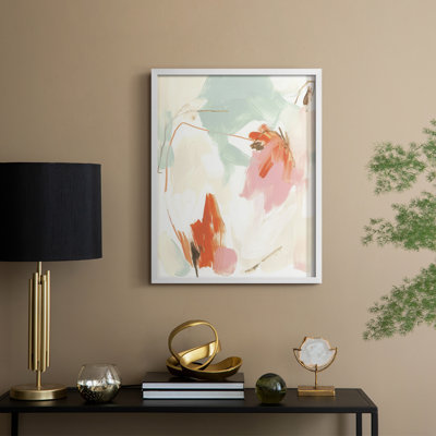 Peach Blossom Mirage II Framed Print - Solid Wood