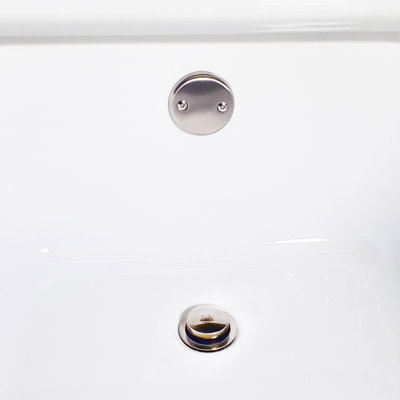 1-1/2" Tip-Toe Bathtub Leg Drain Trim Set with Two-Hole Overflow