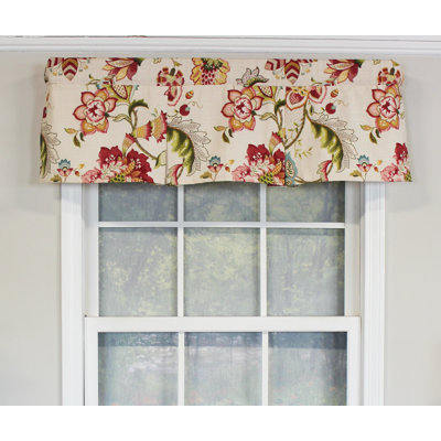 Floral Cotton Tailored 45" W Window Valance