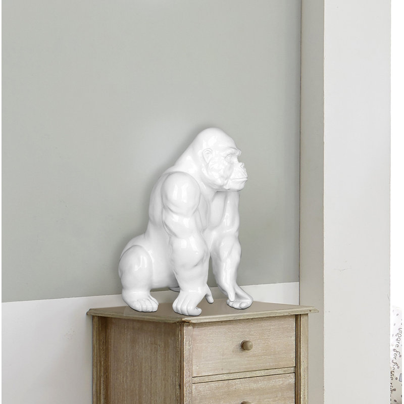 Animals Statue, 38cm H x 27cm W x 25cm D, Red