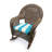 19" x 19" Outdoor Wicker Seat Cushion-1051674621