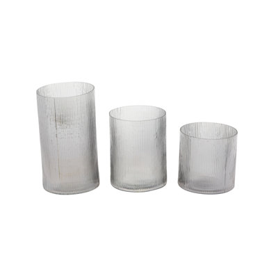 Ensemble de votive en verre 3 pièces