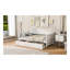 Lit de jour simple en bois avec 2 tiroirs de rangement - cadre de canapé-lit blanc pour le salon de la chambre à coucher, aucun sommier nécessaire, fabrication en bois massif